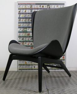 Uitverkoop Umage Reader fauteuil, zwart eiken, slate grey