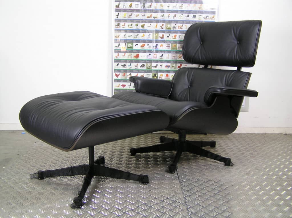 Kiezen Voornaamwoord omzeilen 2 Vitra Eames Lounge Chair met Ottoman, volledig zwart, XL | DoDesign