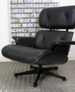 vermogen handboeien Vijandig 2 Vitra Eames Lounge Chair met Ottoman, volledig zwart, XL | DoDesign