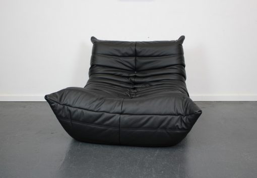 Ligne Roset Togo 1-zits, zwart leer