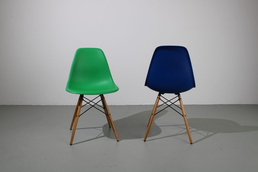 4 Vitra Eames DSW dinning chairs, houten onderstel - Afbeelding 3