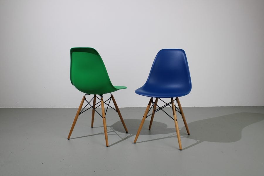 4 Vitra Eames DSW dinning chairs, houten onderstel - Afbeelding 4