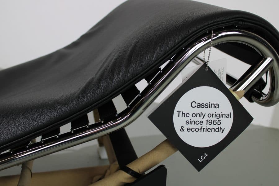 Cassina LC4 chaise longue, zwart leer - Afbeelding 4