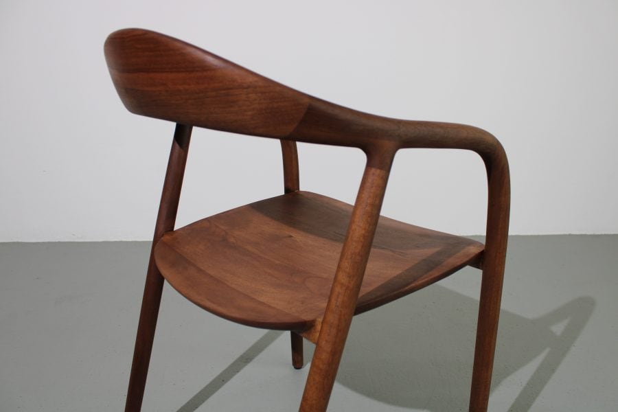Artisan Neva stoelen, Europees walnoot, volledig hout - Afbeelding 5