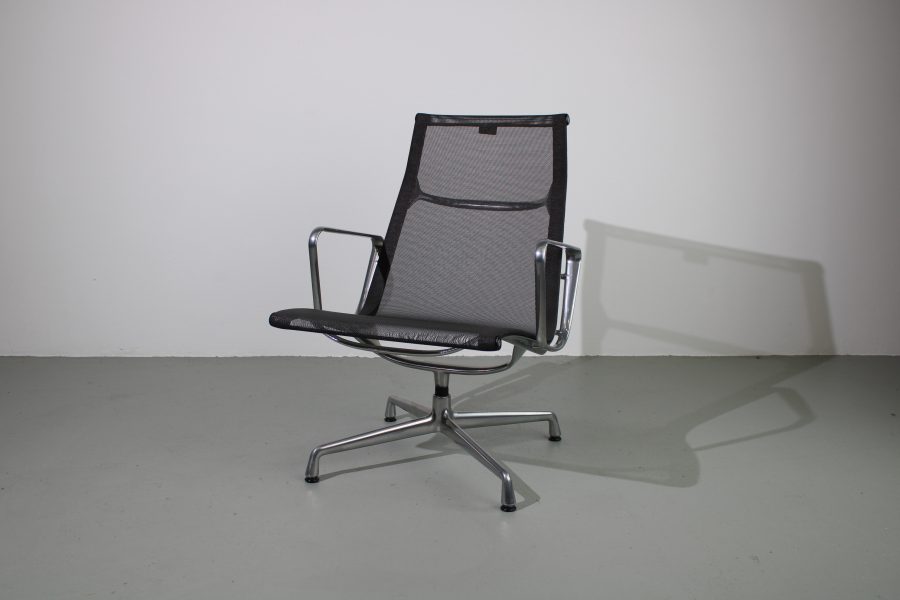 Vitra Eames EA 116 fauteuils, Netweave grijs