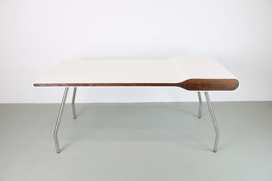 Icon Desk 1801 notenhout en 1 lade - Afbeelding 3