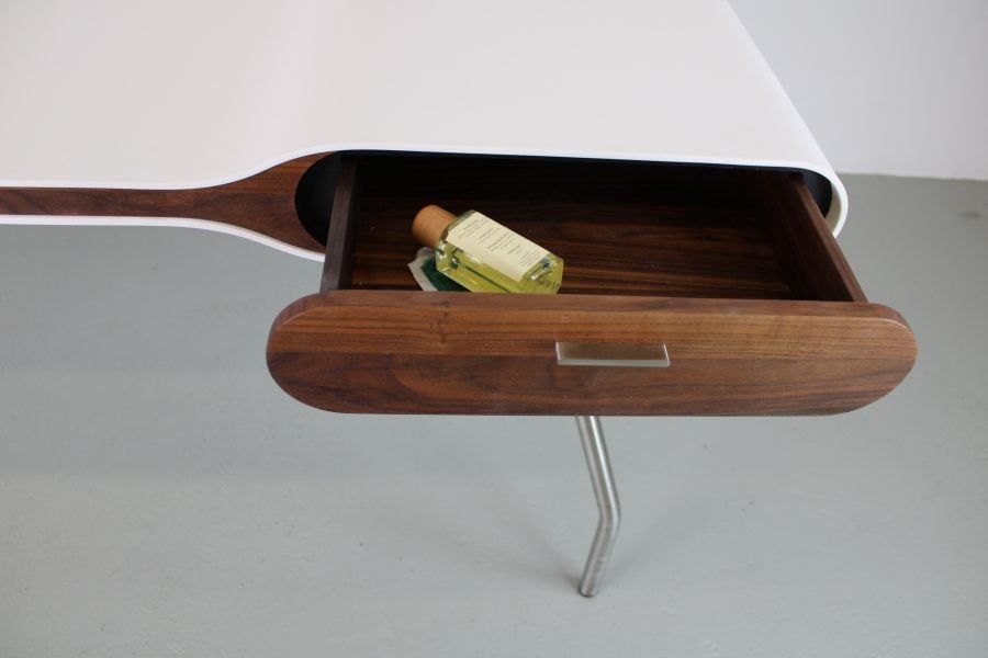 Icon Desk 1801 notenhout en 1 lade - Afbeelding 4