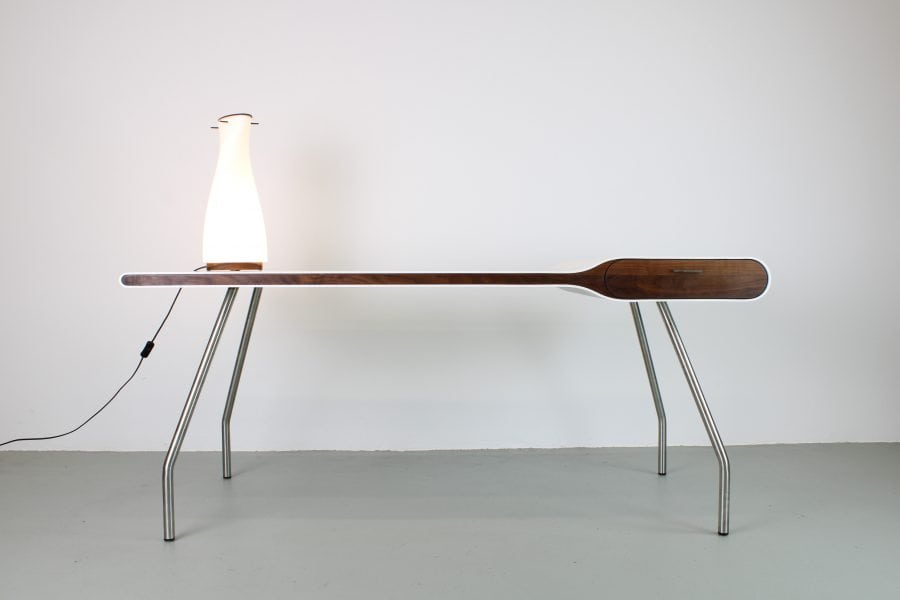 Icon Desk 1801 notenhout en 1 lade - Afbeelding 2