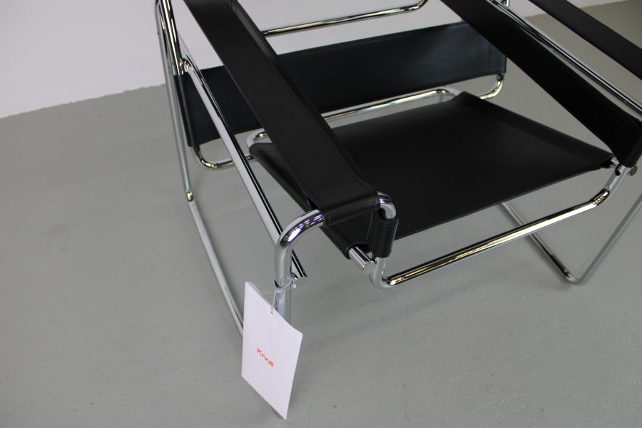 Knoll Wassily Chair, zwart tuigleer - Afbeelding 6