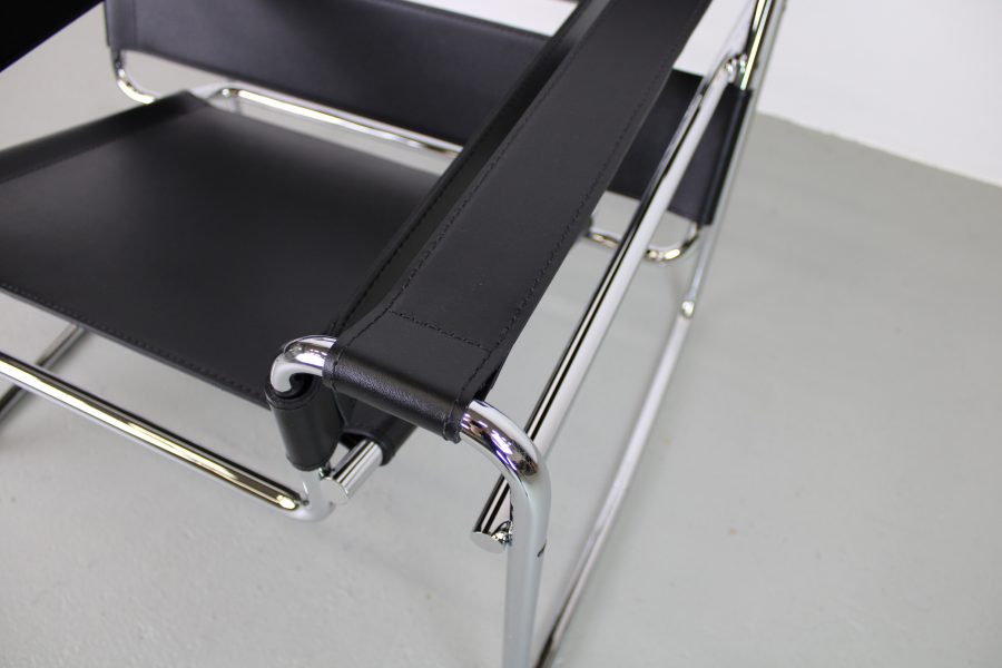 Knoll Wassily Chair, zwart tuigleer - Afbeelding 7