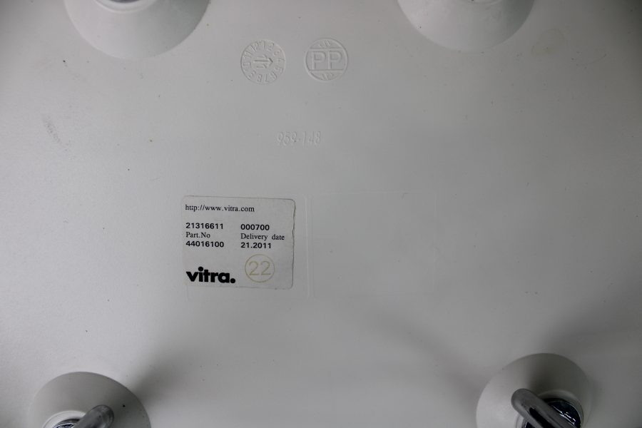 6x Vitra Eames DAR dining chairs, wit - Afbeelding 7