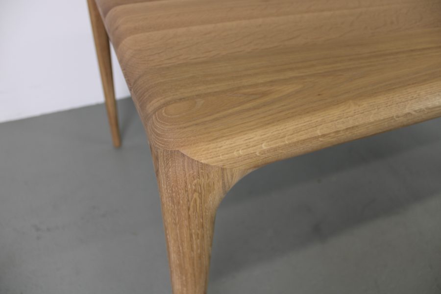 Artisan Latus tafel, Eiken-witpigment, 160 x 90 cm - Afbeelding 4