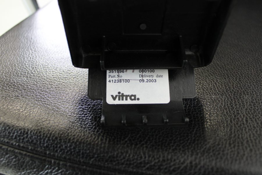 Vitra EA 217 Softpad bureaustoelen, zwart leer, Chroom - Afbeelding 5
