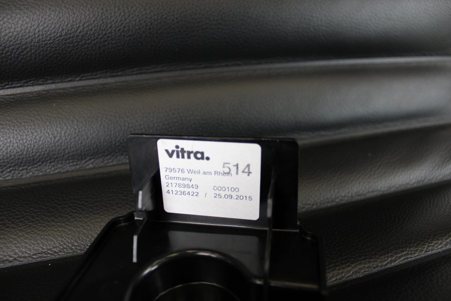 Vitra Eames EA 117 bureaustoelen, Chroom, zwart leer - Afbeelding 6