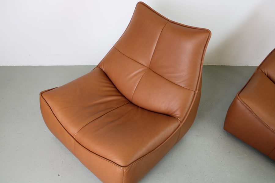 Montis Florence Fauteuil met poef, Cognac leer - Afbeelding 4