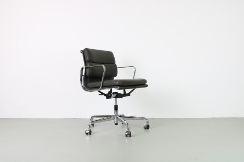 Vitra EA 217 Softpad , Premium leer Brown, Chroom, 2022