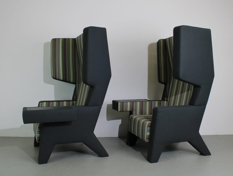 2x Prooff Earchair, Jurgen Bey met Paul Smith bekleding - Afbeelding 3