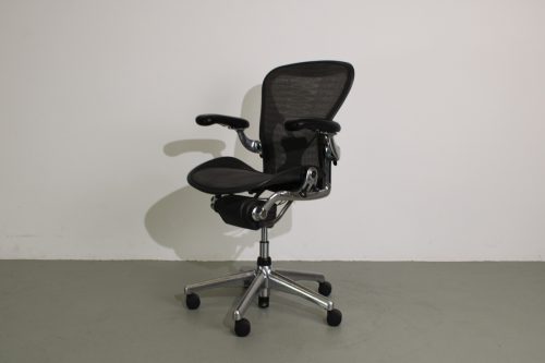 Herman Miller Aeron, bureaustoelen, Alu, Tuxedo, type B