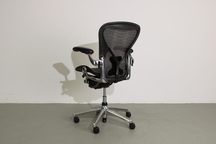 Herman Miller Aeron, bureaustoelen, Alu, Tuxedo, type B - Afbeelding 3