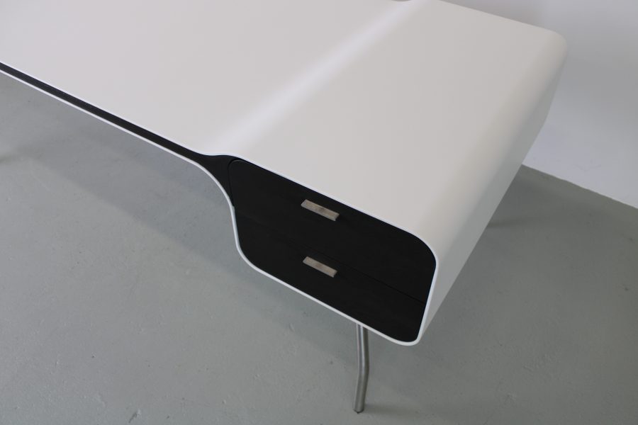Arco Icon 2102 desk, gerookt eiken, 2 lades, refurbished - Afbeelding 2