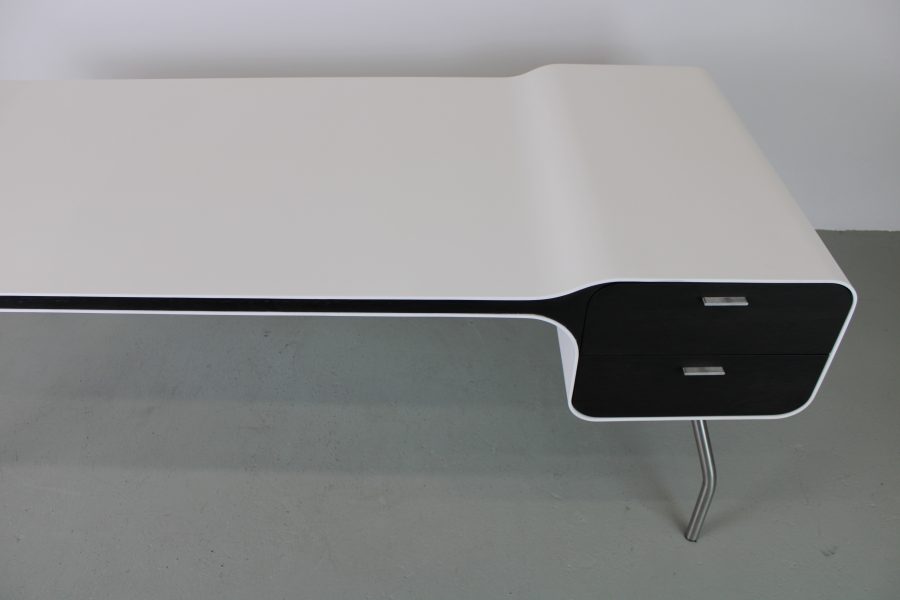 Arco Icon 2102 desk, gerookt eiken, 2 lades, refurbished - Afbeelding 4