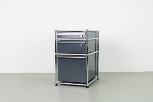 USM Haller, ladenblok, antraciet, 3 lades