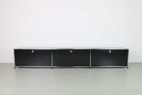 USM Haller tv-meubel, Graphite black, 225 cm